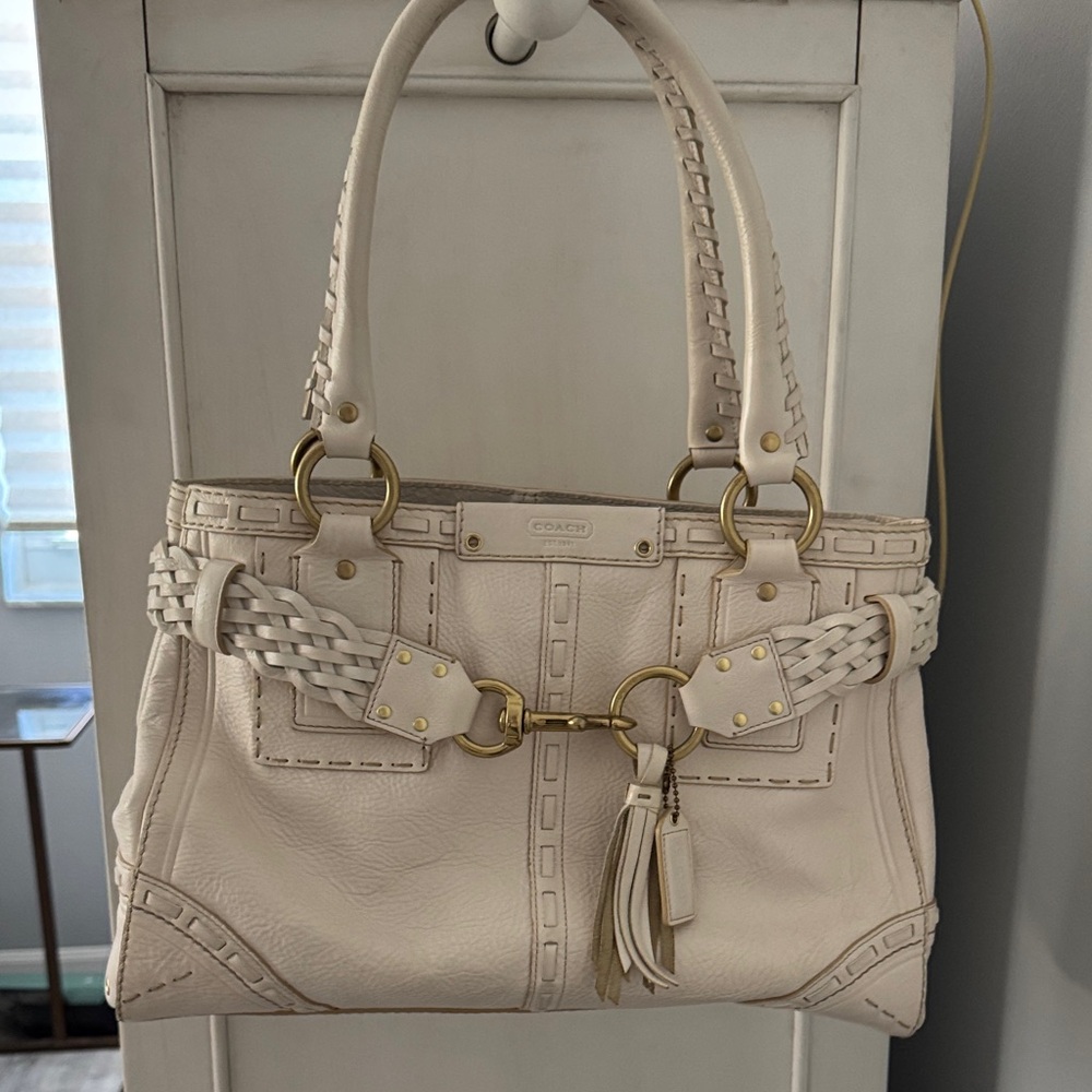 Coach Off-White Leather Shoulder Bag and that